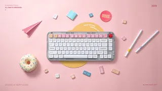 Kick75 Numoji Keycaps Blush Switch Say Goodbye to Clicky Keys