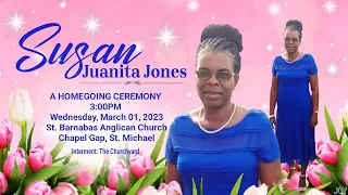A Service of Thanksgiving for Susan Jones