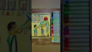 كيفية رسم جدارية فرعونية 