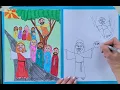 How to draw Zacchaeus climbing the tree to see Jesus artmakeslifemeri