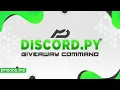Discord py Bot Tutorial - Giveaway Command Episode MenuDocs