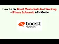 How To Fix Boost Mobile Data Not Working - iPhone Android APN Guide