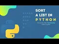 Python tutorial How to sort a list in python 2