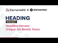 Super Headings for Webpage Sections ElementsKit Addon for Elementor WordPress 2025