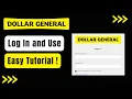 Login Dollar General - How to Use the Dollar General App