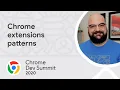 Extensions patterns for Manifest V3