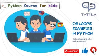 08 Loops Examples in Python Python Course for Kids English - Espanol