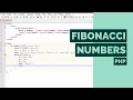 Fibonacci Numbers in PHP Print the First n Fibonacci Numbers using HTML Form and PHP