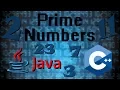 Prime Number generators C Java