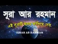 সূরা আর-রহমান এই সুরাটি হৃদয় কাপিয়ে দেয় প্রশান্তিময় তেলাওয়াত Surah Ar Rahman by Zain Abu Kausar