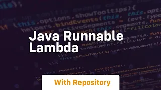 java runnable lambda