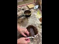 Removing the wax from the mold