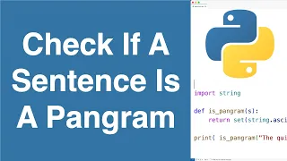 Check If A Sentence Is A Pangram Python Example