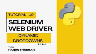 Selenium WebDriver Python Tutorial in Hindi Dynamic Dropdowns