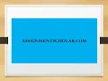 object oriented programming Assignmenthelp by assignmentscholar com