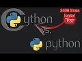 Cython vs Python - 3k times faster code Test