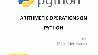 Python in Tamil-3 Arithmetic operators in Python