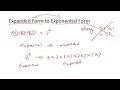 expanded form to exponential form