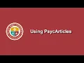 Using PsycArticles