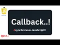Callbacks and Callback Hell Asynchronous JavaScript Tutorial