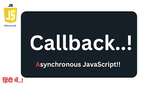 Callbacks and Callback Hell Asynchronous JavaScript Tutorial