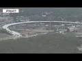 Tulsa Stonehenge Osage SkyNews6 flies over open lane in I - 75 interchange project