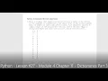Python - Lesson