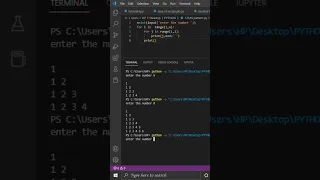Printing Numbers in a Pattern Python Program