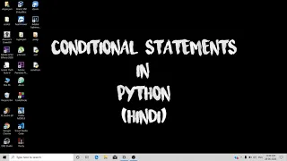 Conditional Statements In Python In Hindi if else Statements In Python Python Tutorials in Hindi
