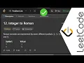 12 Integer to Roman Leetcode Problem Detailed Solution
