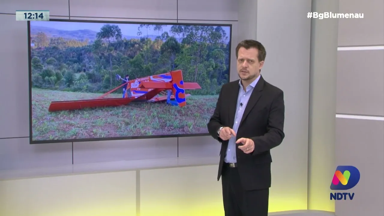 Rio do Sul: avião de pequeno porte cai com dois passageiros em Lontras