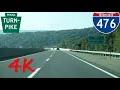 Pennsylvania Turnpike - Northeast Extension Interstate 476 southbound 4K