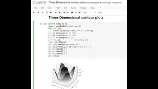 Day 18 Three Dimensional contour plots