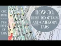 HOW TO Printable Bible Category Tabs One Bible Two Types of Tabs