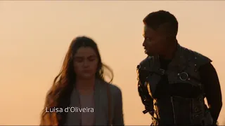 the 100 7x06 indra and sheidheda scene season 7 episode 6