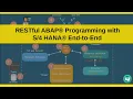 ABAP RAP End-End Getting Started RESTful ABAP with HANA ABAP RESTful