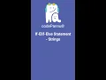 14 If elif else statement strings