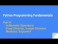 Python Programming Fundamentals - Part 4