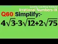 Q60 Simplify 4 3-3 12 2 75 Simplify 4 root 3 - 3 root 12 2 root 75 4 sqrt 3