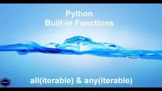 Python Built-in Functions any iterable and all iterable