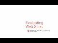 Evaluating Web Sites