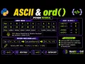 Python ord Function in sort Check ASCII Values Custom Sorting Parameters key reverse