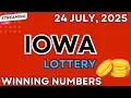 Iowa Midday Lottery Results For - 24 Jul 2025