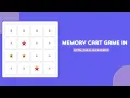 Memory Card Game in HTML CSS JavaScript