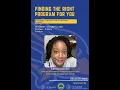 Finding the Right Program for You
