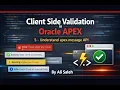 Client side Validation in Oracle APEX 5 - Understand apex message API