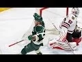 Haula beats Blackhawks down the ice and scores