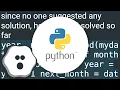 How to increment datetime by custom months in python without using library