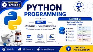 BP101T Basic of Python Programming for Pharmaceutical sciences Lecture 3 Chapter 1