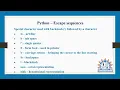 Escape sequences in Python programming in Tamil